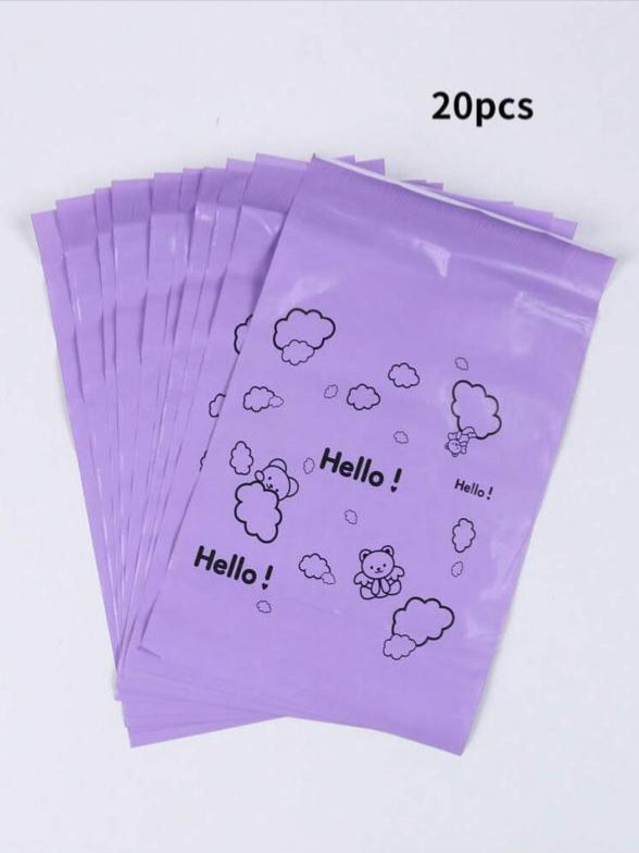 20pcs Sanitary Disposable Bags (Purple)