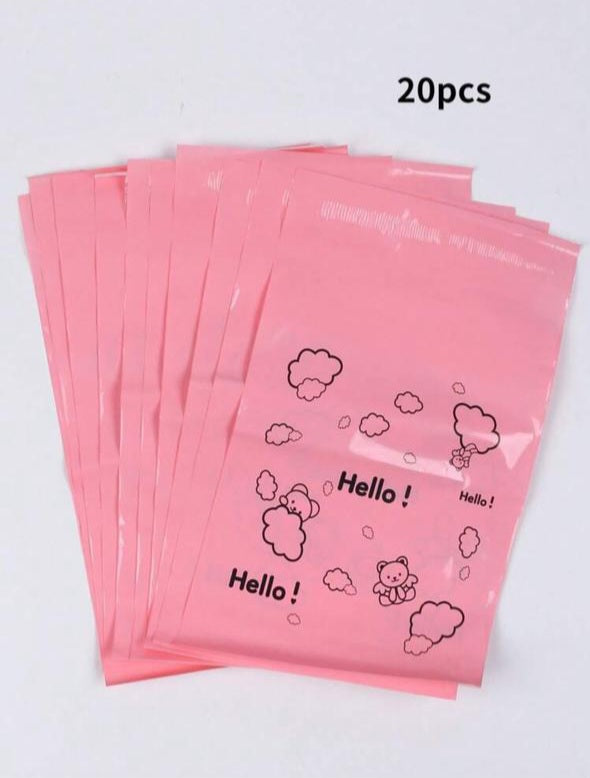 20pcs Sanitary Disposable Bags (Pink)