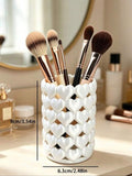 Cute Hollow Heart-Shaped Makeup Brush Holder(White)
