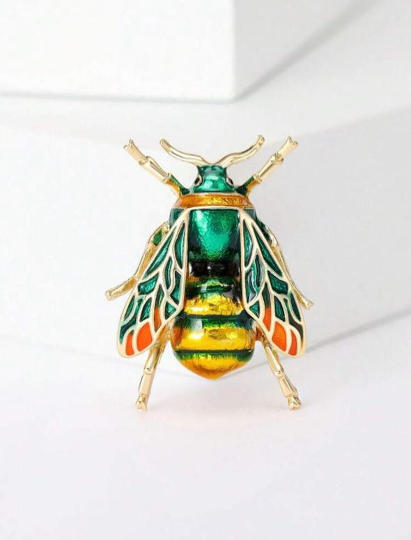Vintage Bee Brooch(Green)