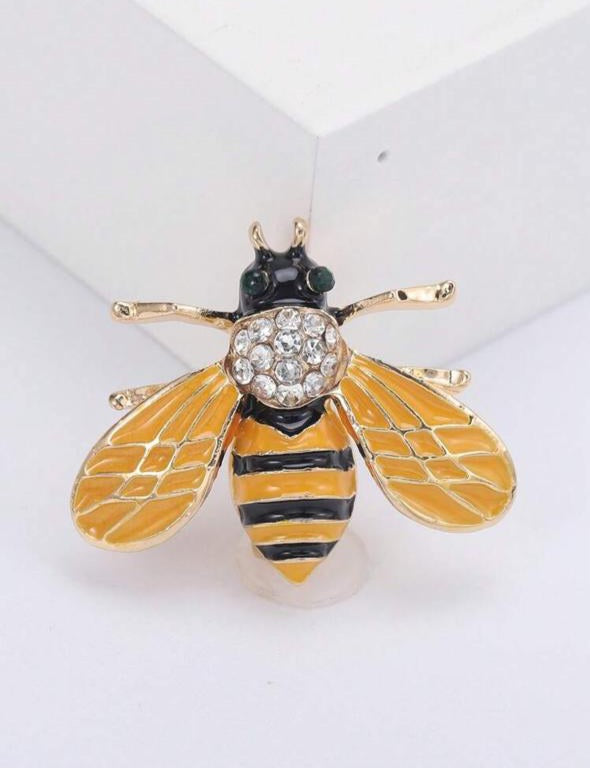 Vintage Bee Brooch (Yellow-Black)