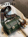 Mini Retro Round Handbag (With Furry Decoration)(Green)