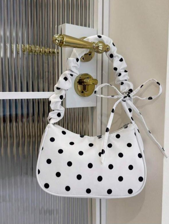The Minimalist Polka Dot Nylon Shoulder Bag