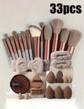 33pcs Makeup Brush Set (Including Drawstring Pouch)